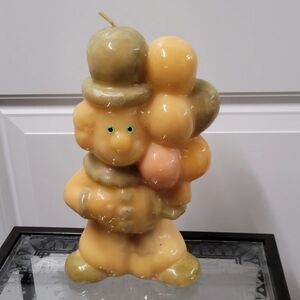 Vintage Clown With Balloons Candle Cute